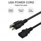 6A 250V IEC 60320 C13 Power Cord 6ft UL 3 Pins for Home appliance
