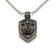 Wholesale 316l stainless steel knigts templar shield necklaces for men