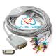 Compatible Edan Smart Se 3 10 Lead Ekg Cable With Leadwires 15Pins With Iec Banana 4.0