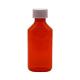100cc PET Amber/Orange Maple Cough Syrup Oral Liquid Bottle with CRC Cap and Heat Seal