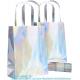 Holographic Foil Paper Gift Bags With Handles, Reusable Iridescent Gift Bags For Baby Shower, Birthday, Wedding