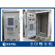 Single Wall 40U Outdoor Telecom Cabinet Galvanized Steel Front And Rear Access