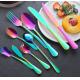NEWTO Stainless Steel Colorful Flatware/Kitchen Cutlery /Knife Fork Spoon