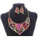 Vintage jewelry alloy hollow beads necklace with diamond earrings clavicle / Necklaces