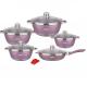 Hot Selling Aluminium Pots Sets Cooking Cookware Medical Stone Nonstick Forged Cookware Sets