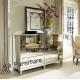 Full Glass Mirrored Server Buffet , Antique Bedroom Mirrored Glass Sideboard