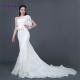 New arrival pure white lace hand rose appliques beaded floor length off shoulder mermaid wedding dress bridal gown