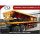 Heavy duty suspension 40ft flatbed container trailers carry 40Tons Containers