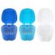 Dark Blue Denture Bath Case Container For False Teeth Storage Waterproof