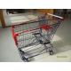 Asian Style Wire Shopping Carts , 150L Flat Wheeled Shopping Trolley For Adult Use