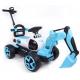 6V380 Clutch Motor Electric Ride On Toy Excavator With Electric Digging Arm for Kids