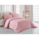 Twin Size 3cm Satin Stripe 400T Hotel Bed Linen , Pink Or White Color Standard Textile Sheets