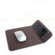 Waterproof Reusable Brown Leather Mouse Pad , 10W Personalised Leather Mouse Mat
