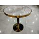 Smooth Hand Feeling 70cm 75cm Wrought Iron Marble Coffee Table