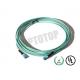 Male / Female MM Aqua MPO Fiber Optic Patch Cord For Communication Systems
