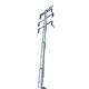 Hot Dip Electric Steel Pole 6m Height 250MPa Yield Strength 20% Elongation 100mm
