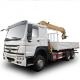 12 Span Mounted Crane Boom Truck / HOWO 4x2 290hp 15 Ton Hydraulic Arm Truck