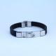 Factory Direct Stainless Steel High Quality Silicone Bracelet Bangle LBI102