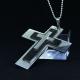 Fashion Top Trendy Stainless Steel Cross Necklace Pendant LPC472-3