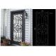 Most Durable Agon Filled Wrought Iron Glass Doors 22*64 inch Size Shaped Crafted
