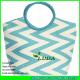 LUDA women's straw chevron paper straw bag striped shopper beach bag