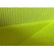 Plain Yellow Fluorescent Mesh Fabric 100% Polyester For Traffic Safety Vest