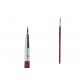 Professional Synthetic Flat Liner Brush Red Wine Long Wooden Handle