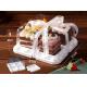Length 21cm Clear 4PCS Disposable Square Cake Trays