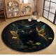 Polyester Fiber Round Cat Pattern Living Room Floor Carpets 120*180cm