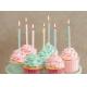 12 Pcs Long Birthday Cupcake Candle , Long Skinny Birthday Candles Eco Friendly