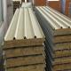 ivory white  50mm rock wool z-lock sandwich roof panel with 60kg for prefab house
