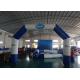 Custom Welding White Blue Inflatable Entrance Arch With Logo Print For Promotion