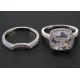 Halo 1.0ct Diamond Engagement Wedding Rings 53PCS Prong Setting Type