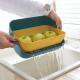 ODM PP Double Fruit And Vegetable Drain Basket Sustainable Green Yellow