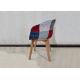 Patchwork Design Fabric Covered Dining Chairs With Beech Leg