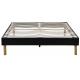 Contemporary King Upholstered Platform Bed King Assemble PU Leather 140x190Cm