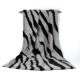 Long Pile Faux Fur Fabric for Winter Season Strip Printed Design 150D Yarn Count