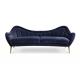 new design luxury velvet fabric lounge popular 3 seat stainless steel sofa for wedding rental
