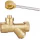 1613 Magnetic Lockable Brass Ball Valve DN15 DN20 DN25 DN32 with Round Patterned Stemhead & Built-in Filter Function