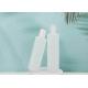 PP Plastic Refillable Bottles With Press Disc Cap Clear White