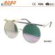 Sunglasses with metal round  frame, new fashionable designer style, UV 400 Protection Lens
