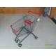 80L Colorful Powder Coating 4 Wheel Shopping Trolley with anti UV plastic parts