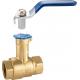 3107 Portable Lever Mechanical Key Lock High Neck Female Threaded Brass Ball Valve with Lead Sealable Plastic Top Cover