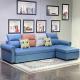 1.9m Blue Sectional Functional Sofa Bed With Chaise Fabric Cover