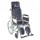 Self Propelled Shower Wheelchair With Toilet Pot Reclining High Back