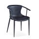 Hotel Saddle Leather 48cm Metal Restaurant Chairs