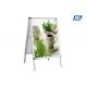 Snap Open Poster Display Stands , Angle Adjustable Poster Stand Black Frame