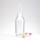 Rubber Stopper 500ml 800ml Clear Brandy Glass Bottle for Logo Acceptable Customer's