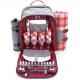 Picnic Backpack Bag for 4 Person with Cooler Compartment Wine Bag Picnic Blanket(45x53),Best for Family