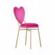 Love Shape Dressing Iron Art Nordic Style Dining Chairs , Scandinavian Style Dining Chair
